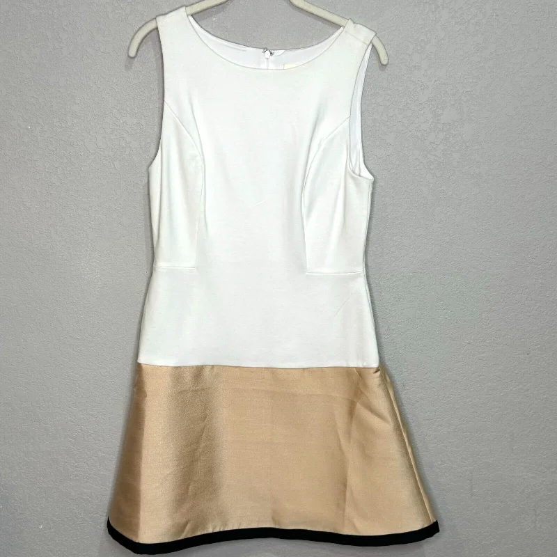 Anthropologie Maeve NEW Gold Dipped Sleeveless Mini Dress Size 8 $178 Trendy Lace Mini Dress