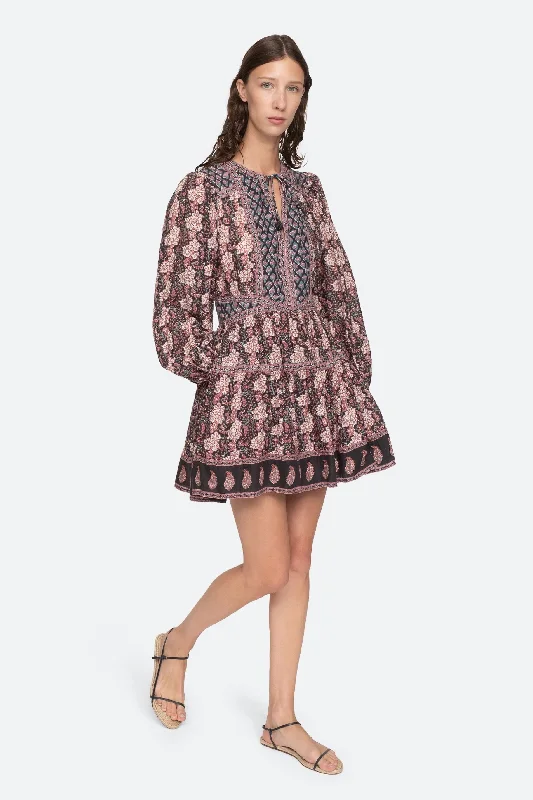 Donna Long Sleeve Mini Dress Classic Casual Mini Dress