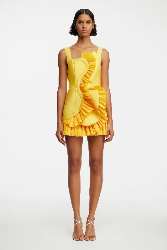 ETHERLEY MINI DRESS Chic Puff Sleeve Mini Dress