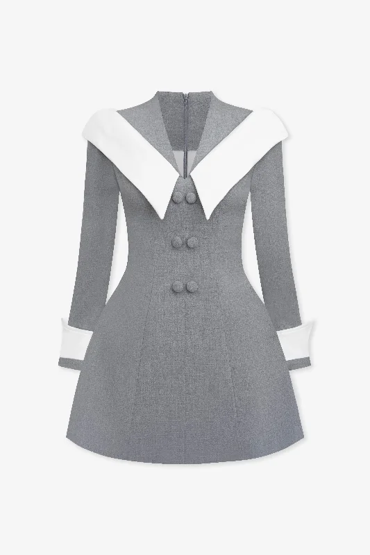 SALE | Gina Long Sleeves Mini Dress Stylish Button-Down Mini Dress
