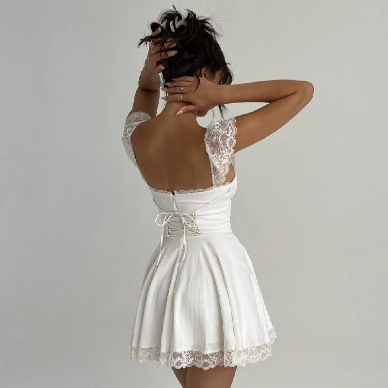 Lace n Grace Vintage Mini Dress Classic Floral Mini Dress