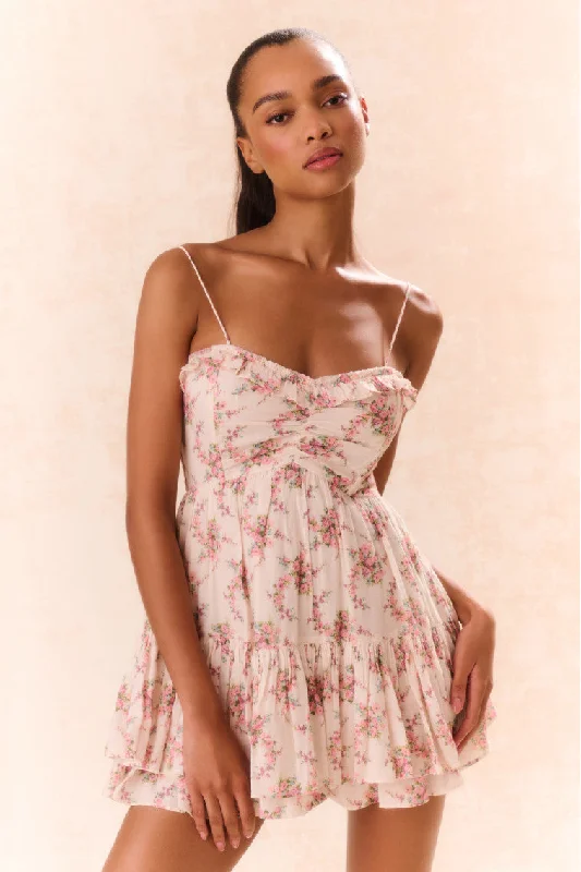 Linny Floral Mini Dress Trendy Floral Mini Dress