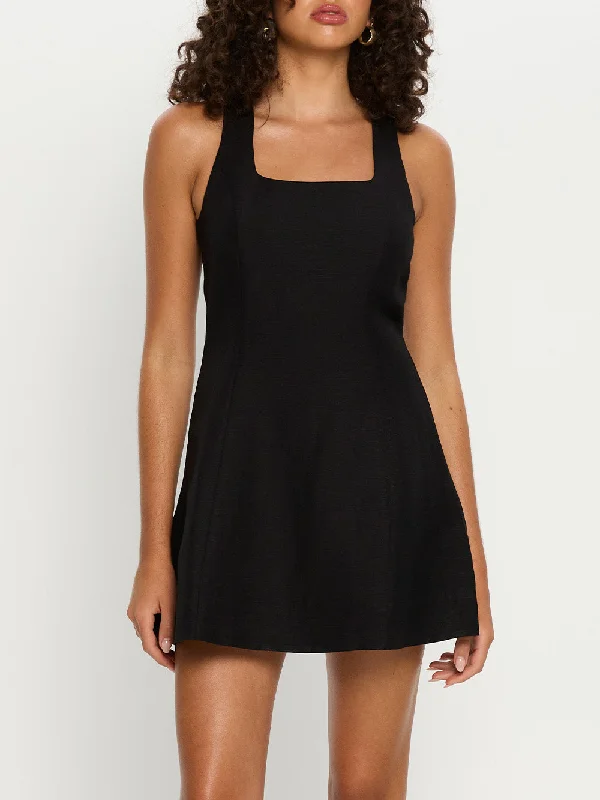 Miya Square Neck Mini Dress Cozy T-Shirt Mini Dress