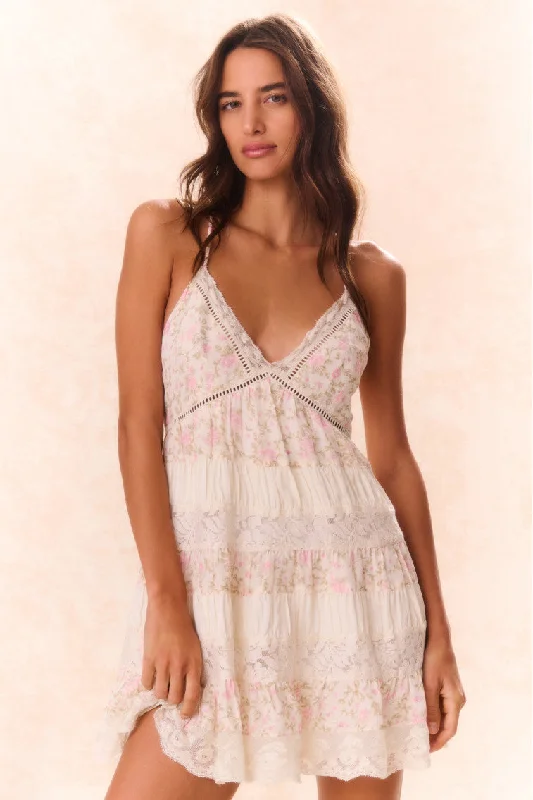 Posie Floral Mini Dress Elegant Vintage Mini Dress