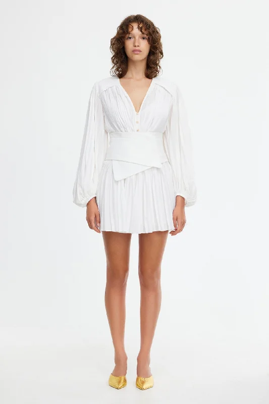 RHODES MINI DRESS Trendy Button-Detail Mini Dress