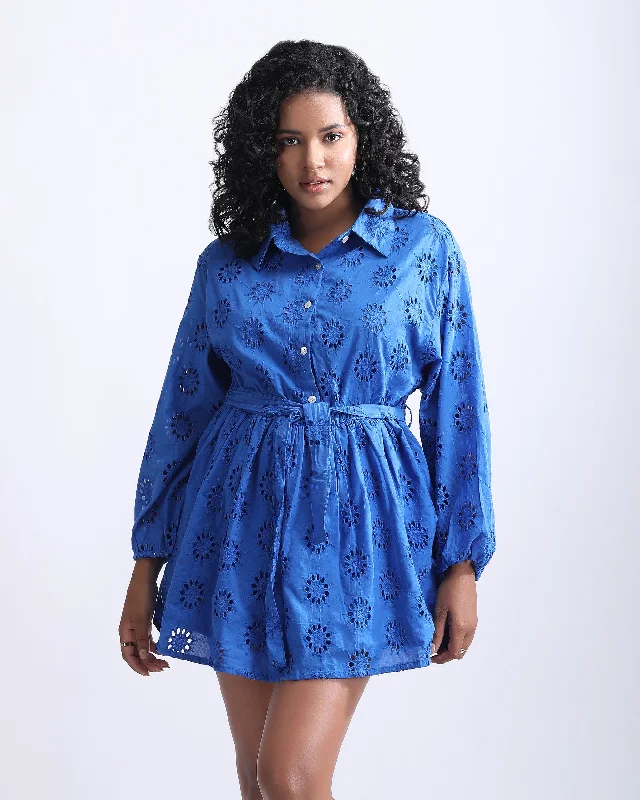 SCHIFFLI MINI DRESS Trendy Lace Mini Dress