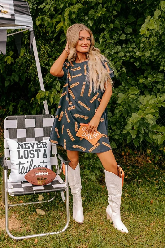 School Spirit Sequin Embroidered Mini Dress in Auburn Trendy Camisole Mini Dress