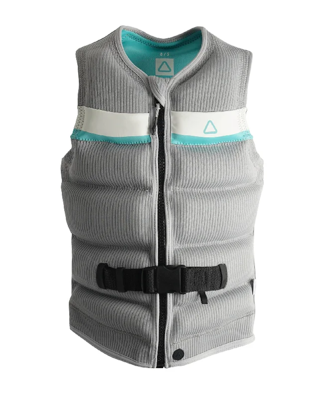 Follow Signal Life Jacket - Ice / Grey Tiered Jacket Buttoned Jacket Zippered Jacket