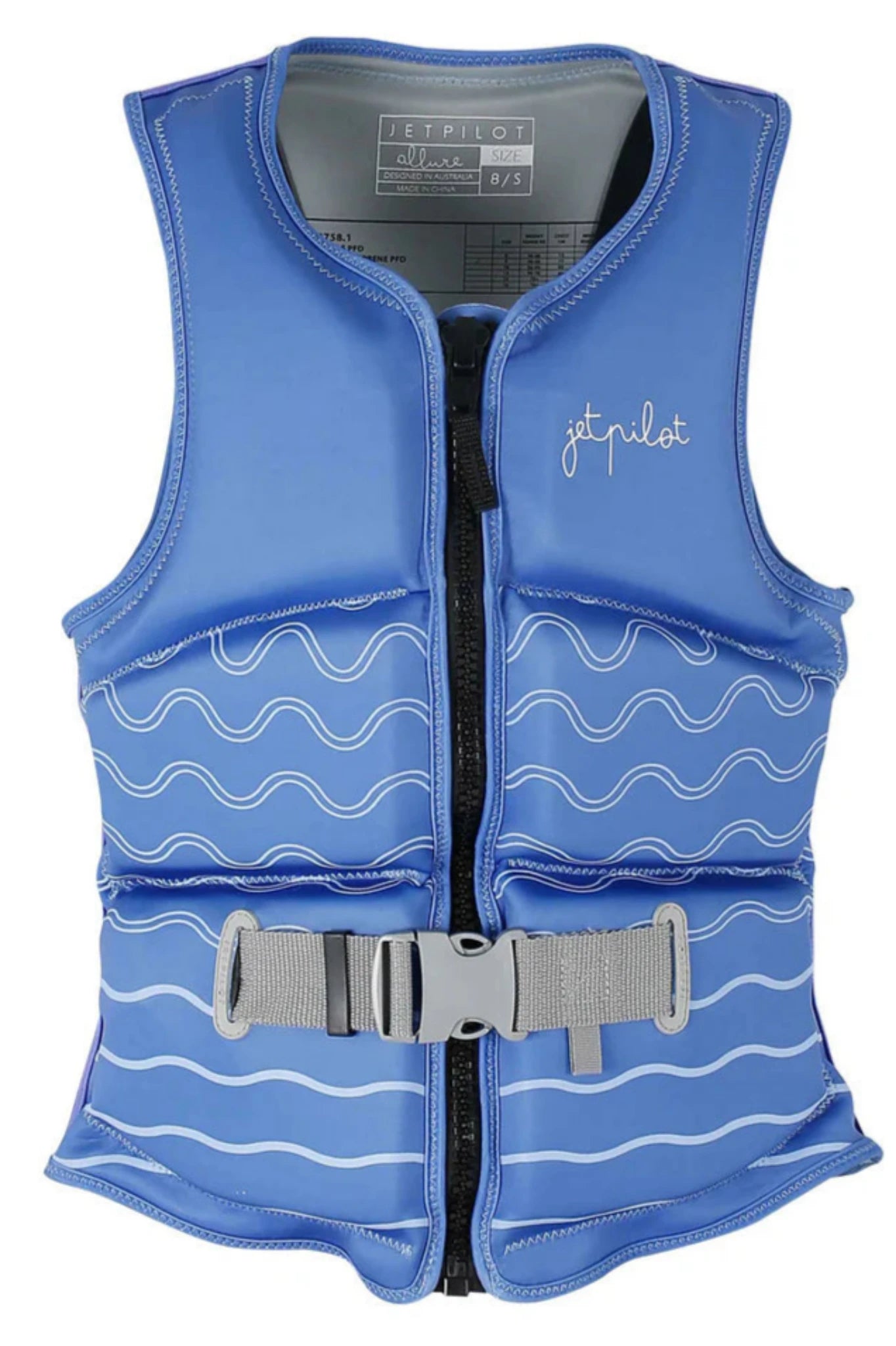 Jetpilot Allure Life Jacket - Blue Cardigan Sweater Pullover