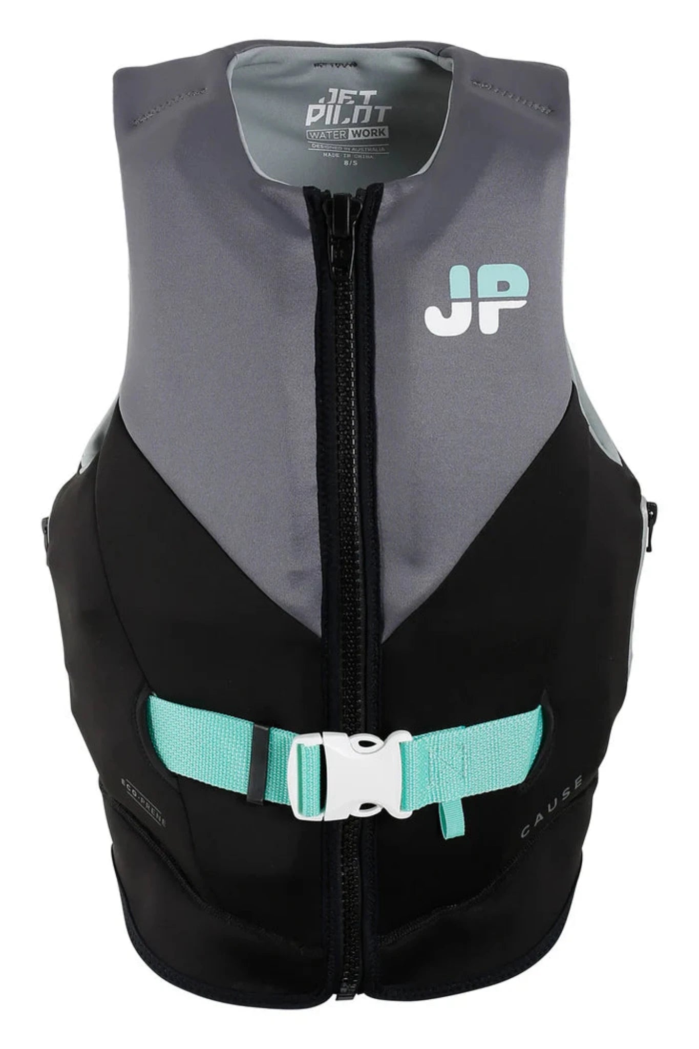 Jetpilot Cause S-Grip Life Jacket - Black/Charcoal Denim Jacket Leather Jacket Suede Jacket