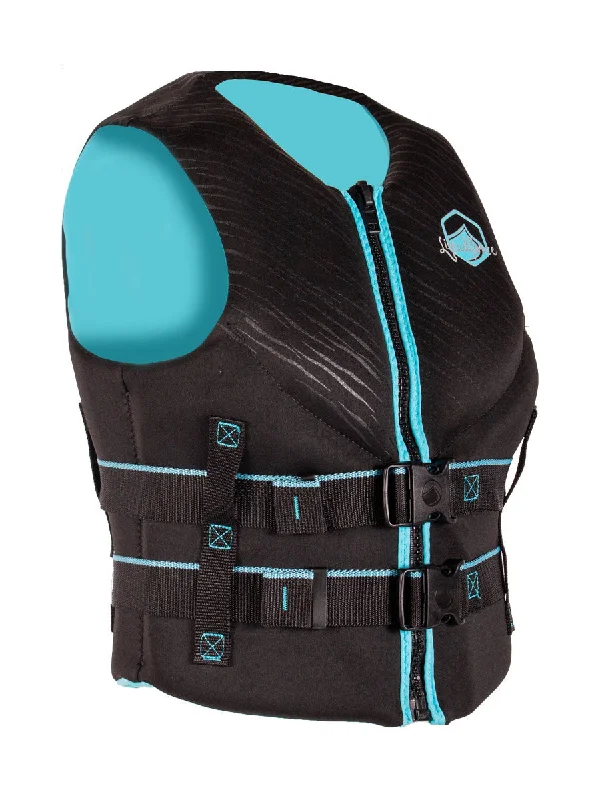 Liquid Force Women's Hinge Classic Life Jacket Ribbed Jacket Pleated Jacket Ruffled Jacket