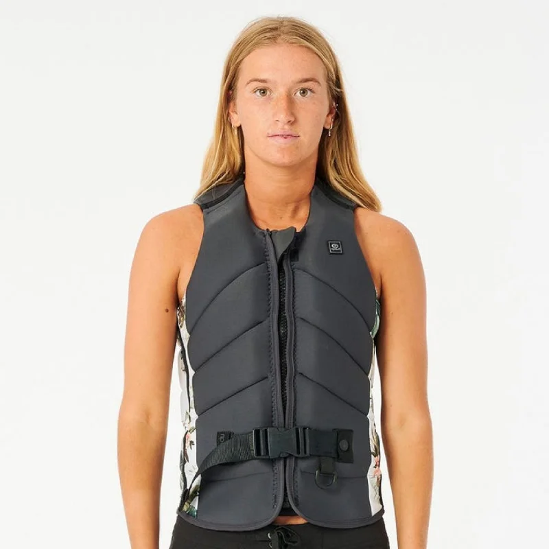 Rip Curl Women's Dawn Patrol Life Jacket - Charcoal Herringbone Jacket Checkered Jacket Solid Jacket