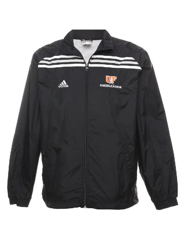 Adidas Black & White Cheerleading Nylon Jacket - M Corduroy Jacket Velvet Jacket Brocade Jacket