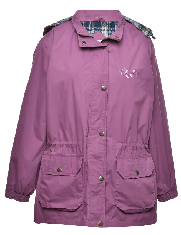 Hooded Jacket - L Trench Coat Raincoat Waterproof Jacket