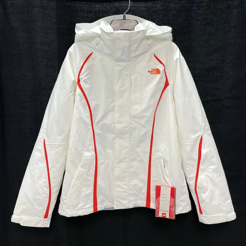 NWT Wmns THE NORTH FACE White Red Kira Hooded Winter Jacket Sz L MSRP$290 Mesh Jacket Canvas Jacket Denim Jacket