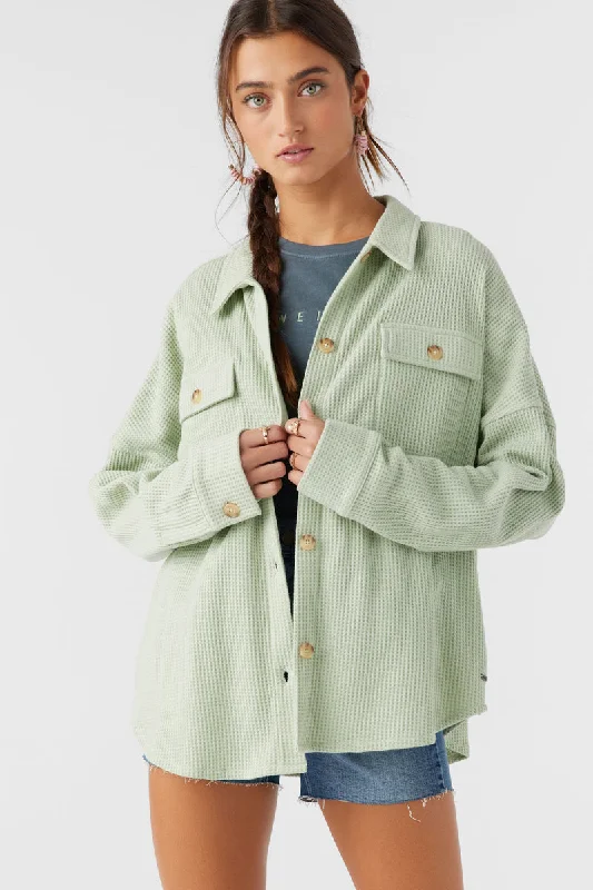 ONeill TOUR WAFFLE KNIT JACKET - DESERT SAGE Knit Jacket Woven Jacket Fleece Jacket