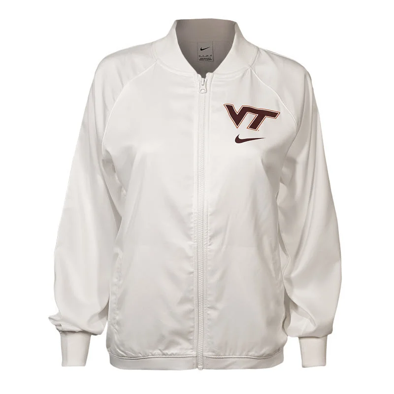 Virginia Tech Women's Bomber Jacket by Nike Print Jacket Jacquard Jacket Patchwork Jacket