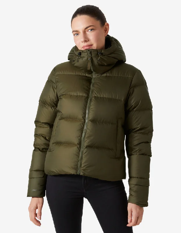 W ESSENCE DOWN JACKET, Utility Green Anorak Shell Jacket Lightweight Jacket