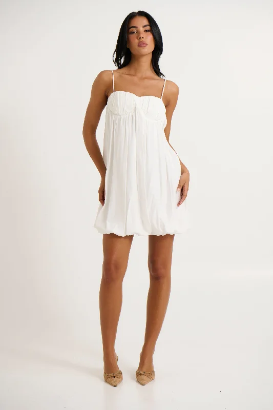 Magda Mini Dress White Fashionable A-Line Mini Dress