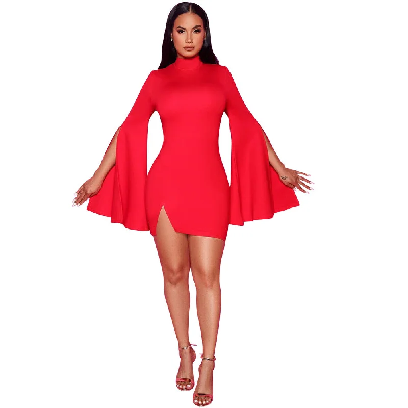 Sexy Long Sleeves Mini Dresses Comfortable Casual Mini Dress