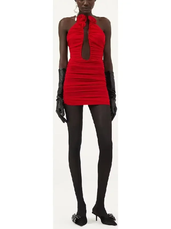 Strapless Plunge Mini Dress in Red Classic Black Mini Dress