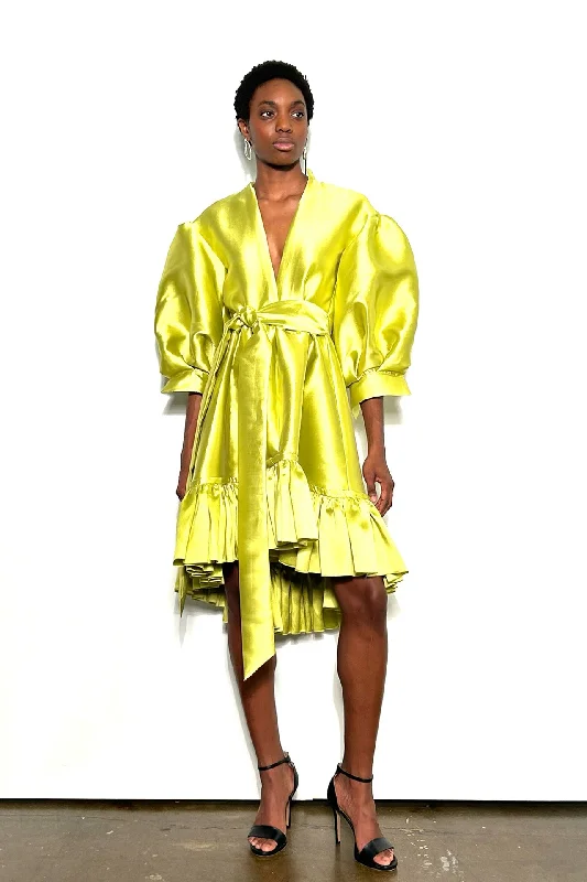 Asymmetrical pouf dress