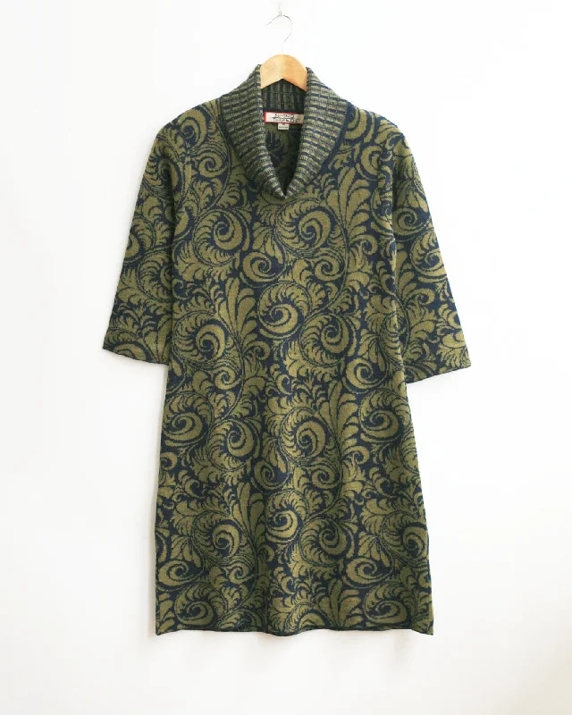 Baby Alpaca Botanical Cowl Dress