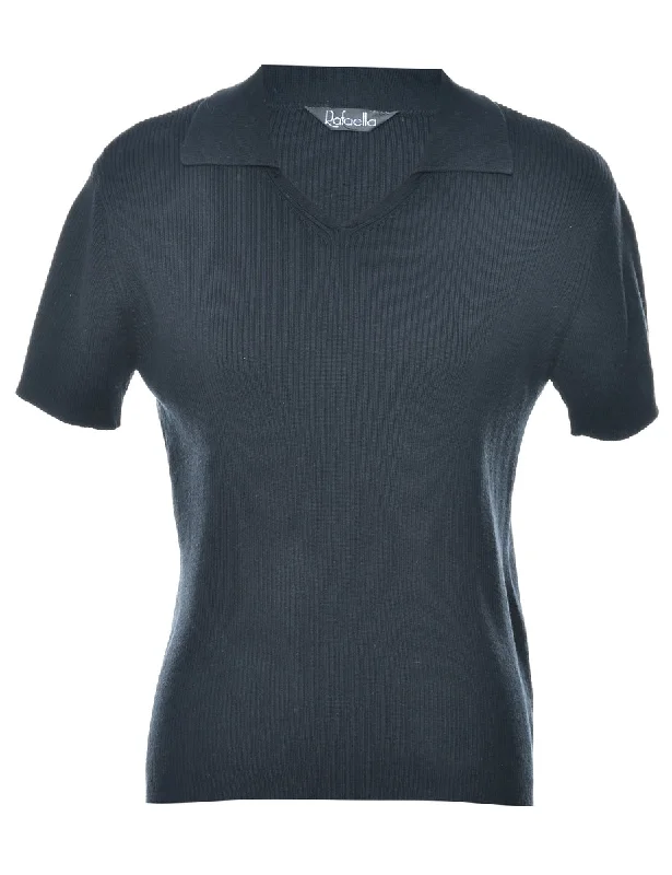 Black Jumper - M Embroidered Appliqued Beaded