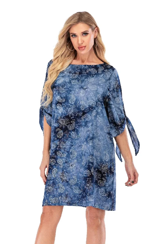 CALISON Tied Sleeve Befree Dress