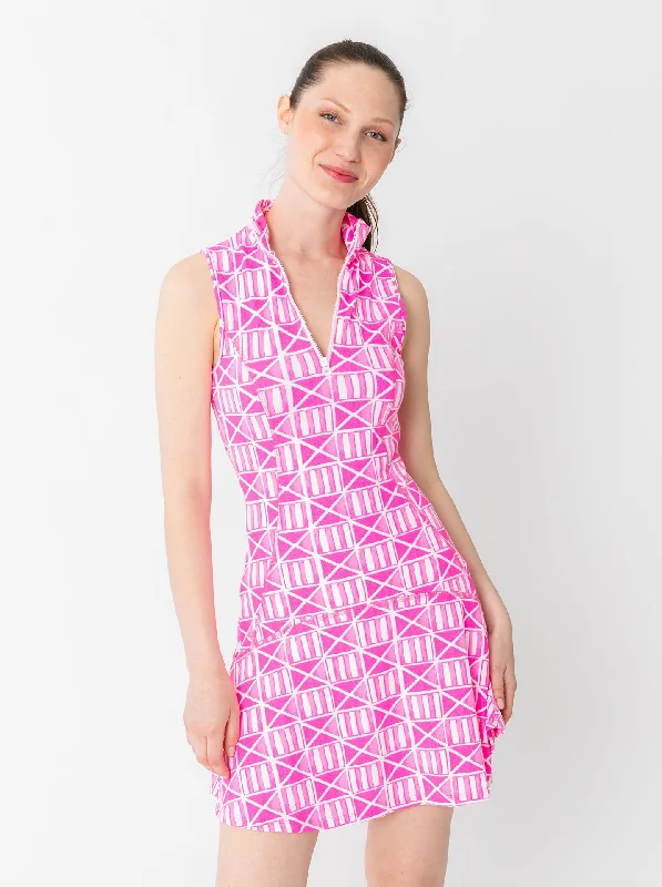 Court Dress in MAHI GOLD in Pink