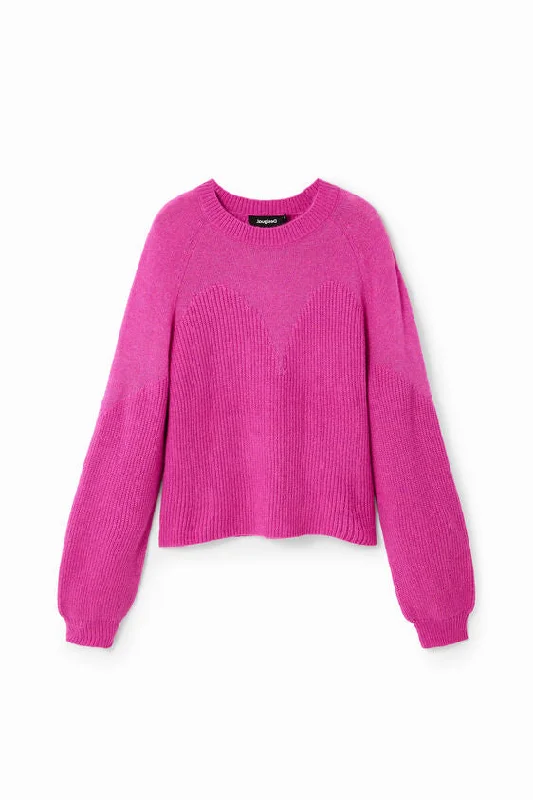 Desigual Ribbed Jumper Knitwear Loose Modern Contemporary Chic