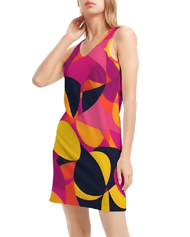 Munich Rib Knit V Neck Tank Dress - Airline Series
