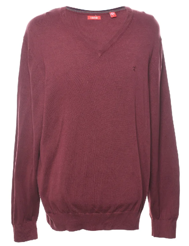 Izod Jumper - XL Herringbone Houndstooth Plaid