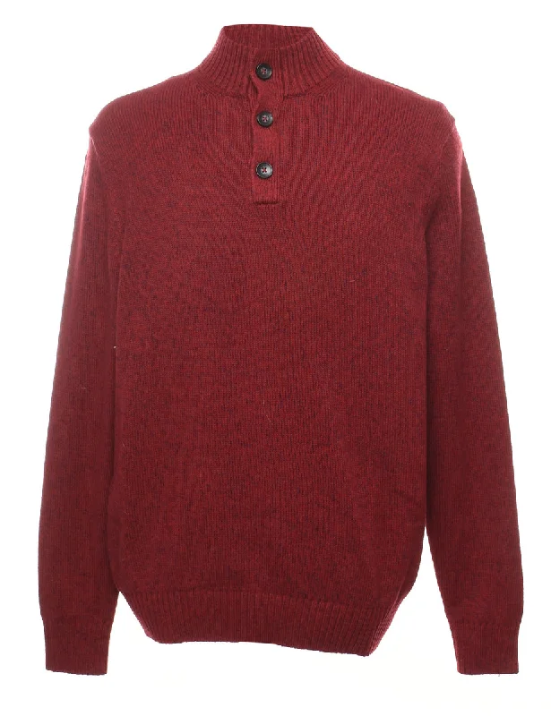 Izod Polo Neck Jumper - L Fitted Loose Oversized