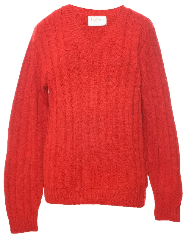 Jantzen Cable Knit Jumper - L Transparent Opaque Sheer