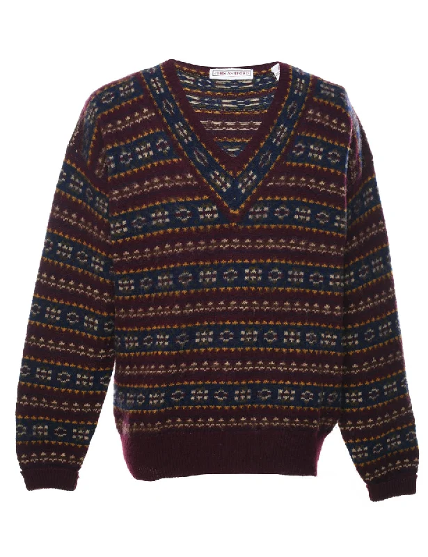 John Ashford Nordic Jumper - L Zippered Front Buttoned Front Snap Front