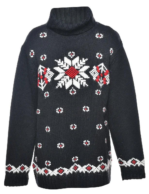 Jones New York Nordic Jumper - M Chenille Brocade Lace