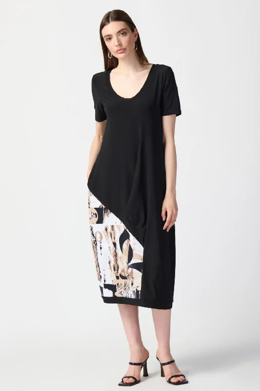 Joseph Ribkoff Dress 241055 Black/Multi