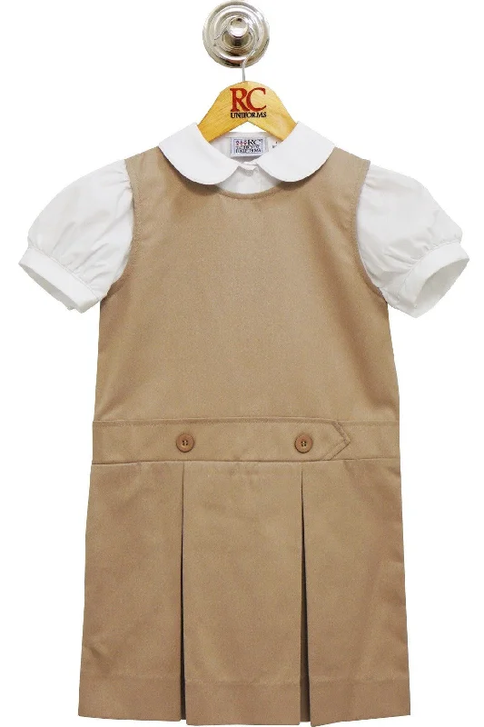 Khaki Jumper Solid Print Embellished