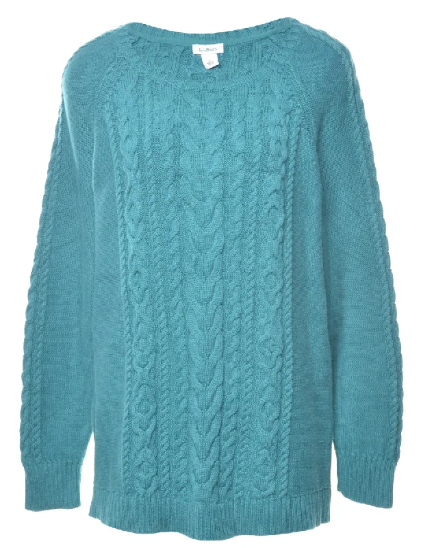 L. L. Bean Cable Knit Jumper - L Casual Formal Business