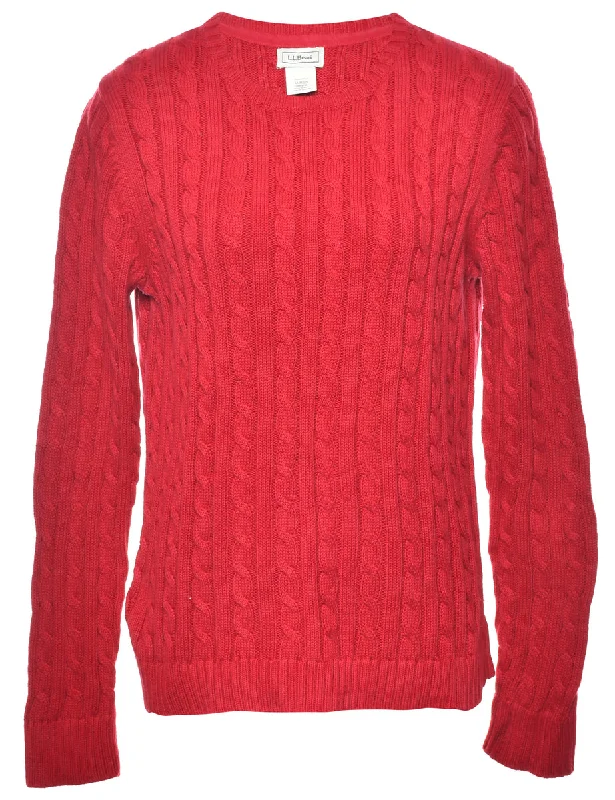 L.L. Bean Jumper - M Chenille Blend Fleece Blend Nylon Blend