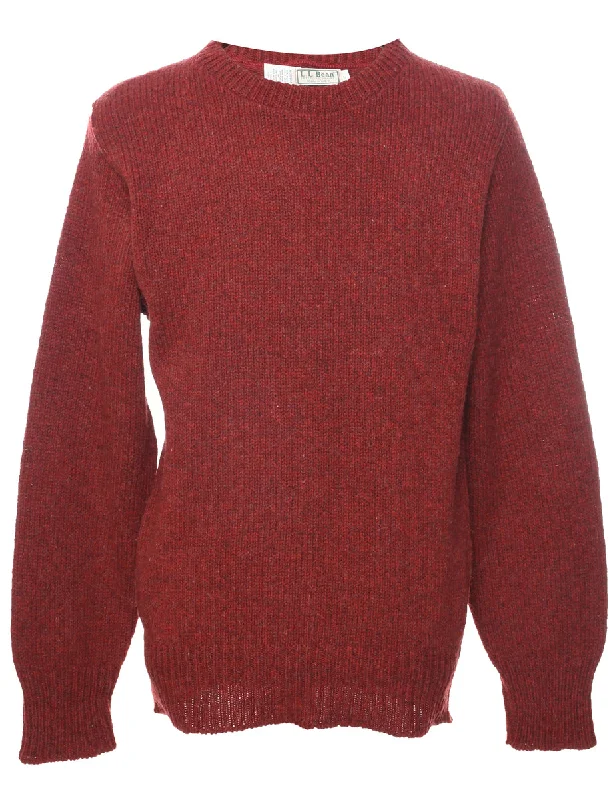 L.L. Bean Maroon Jumper - M Fitted Loose Oversized