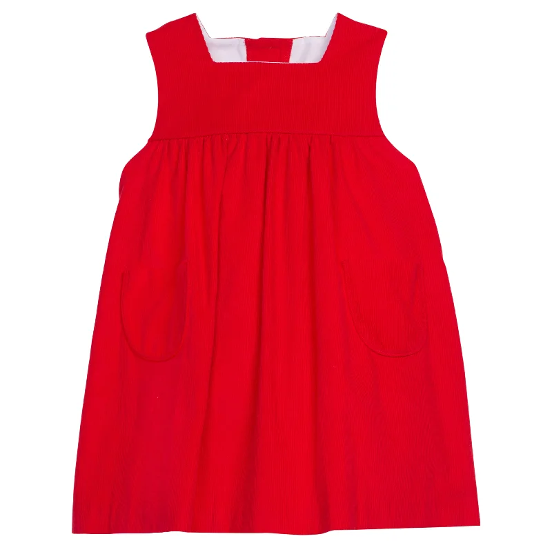 Madison Jumper - Red Corduroy Velvet Chenille Corduroy