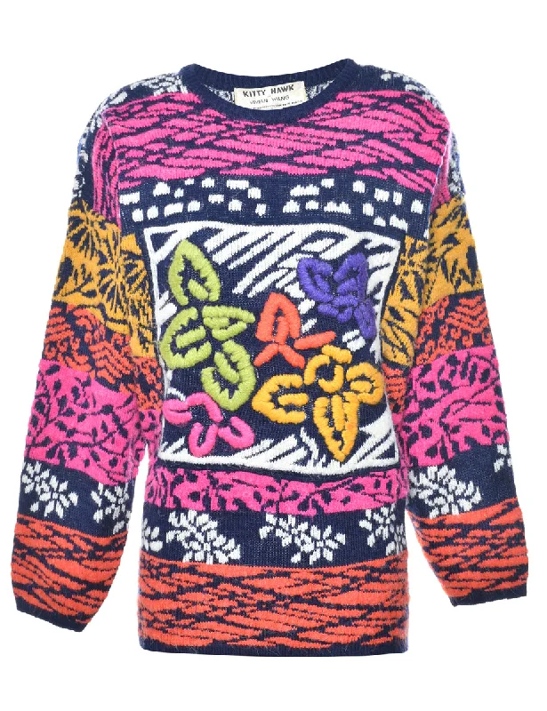 Multi-colour Jumper - M Bright Pastel Dark