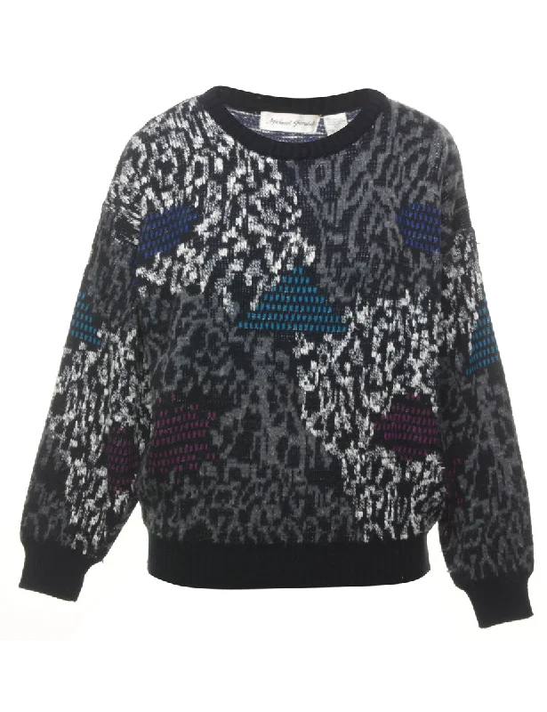 Patterned Jumper - L Casual Formal Business