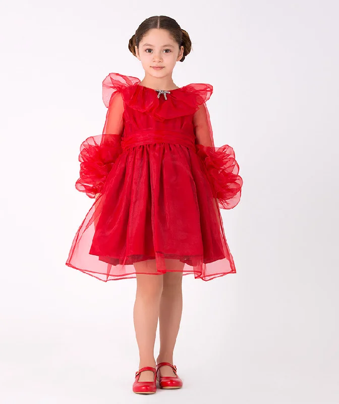 Red Ruffles Dress