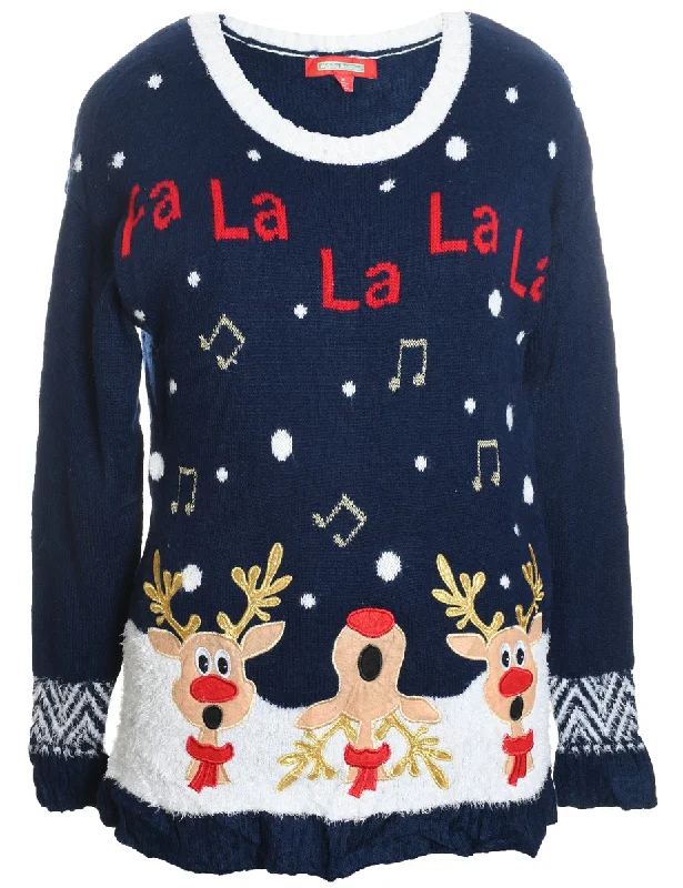 Reindeer Christmas Jumper - M Wool Sweater Cotton Sweater Cashmere Sweater