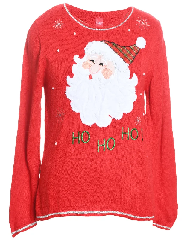 Santa Claus Christmas Jumper - M Stylish Fashionable Trendy