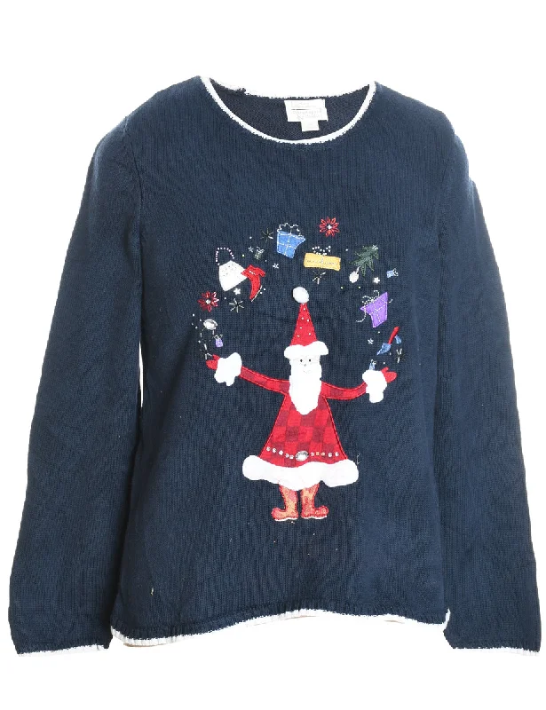 Santa Claus Christmas Jumper - M Layered Multi-layer Single Layer