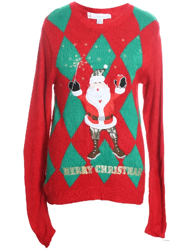 Santa Claus Christmas Jumper - S Lightweight Heavyweight Midweight